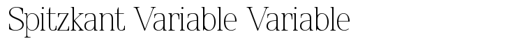 Spitzkant Variable Variable